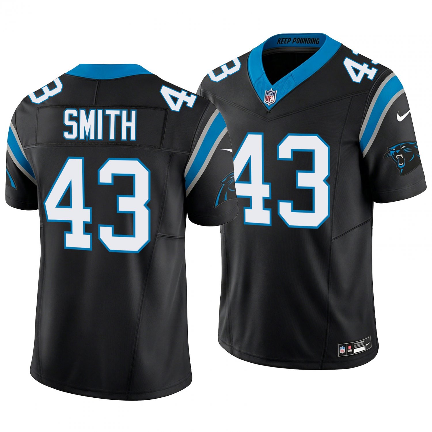 Carolina Panthers #43 DeVonta Smith Black Men's&Youth Jersey