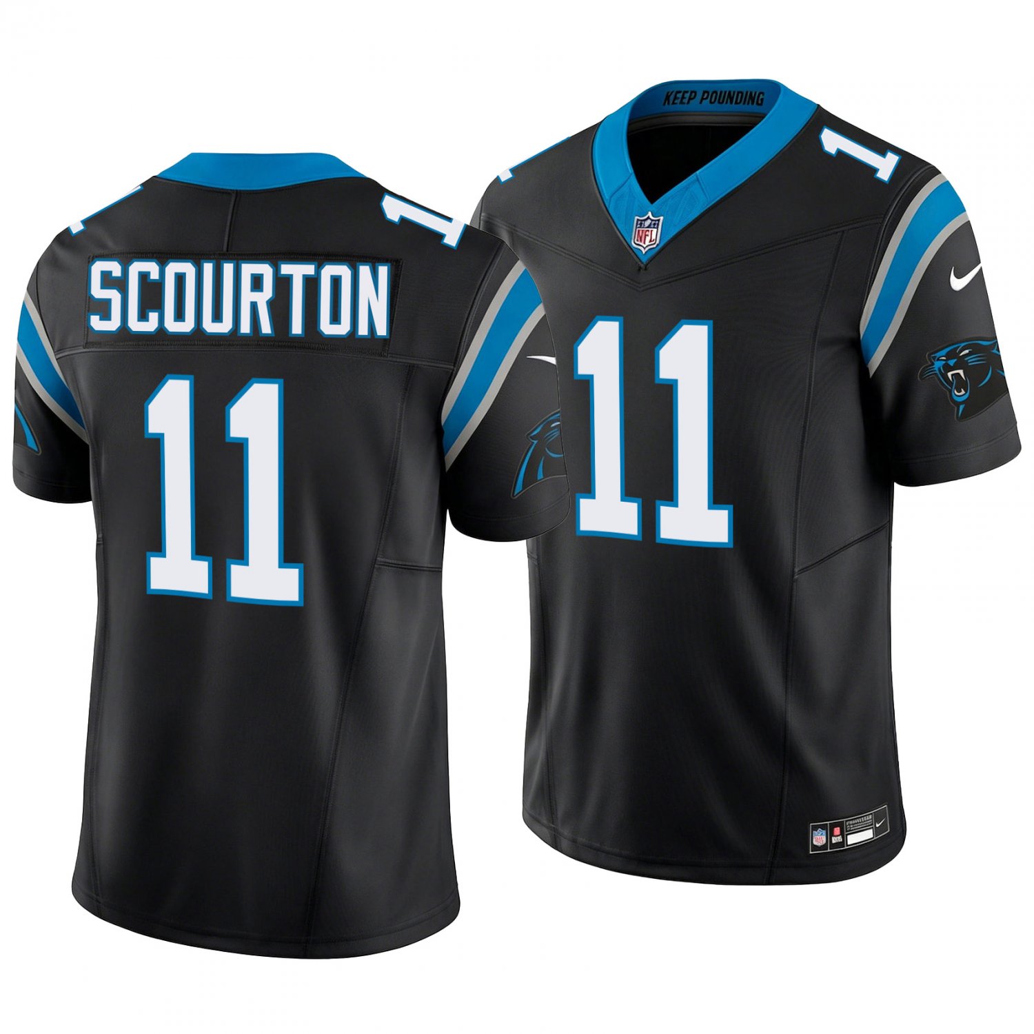 Carolina Panthers #11 Nic Scourton Black Men's&Youth Jersey