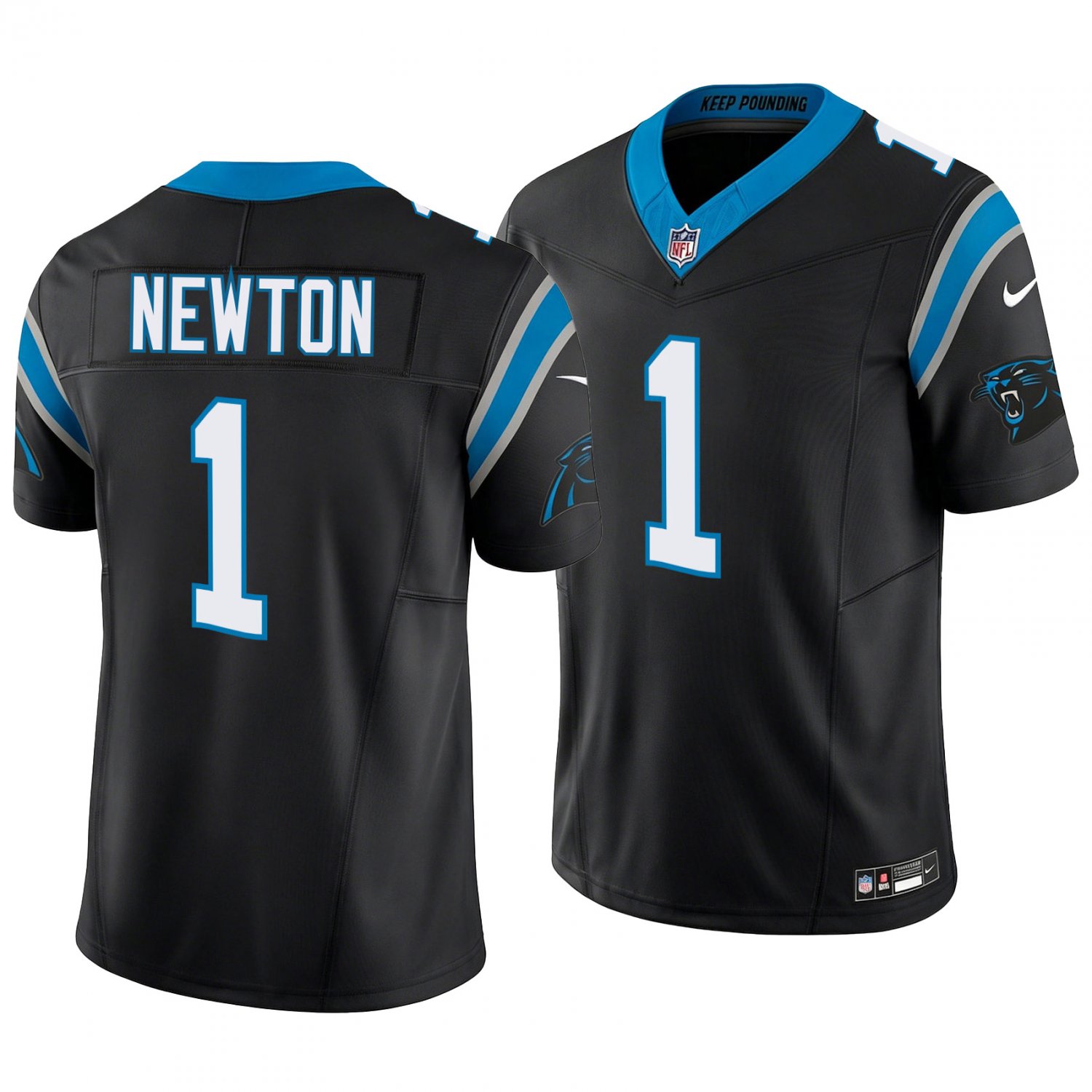 Carolina Panthers #1 Cam Newton Black Men's&Youth Jersey