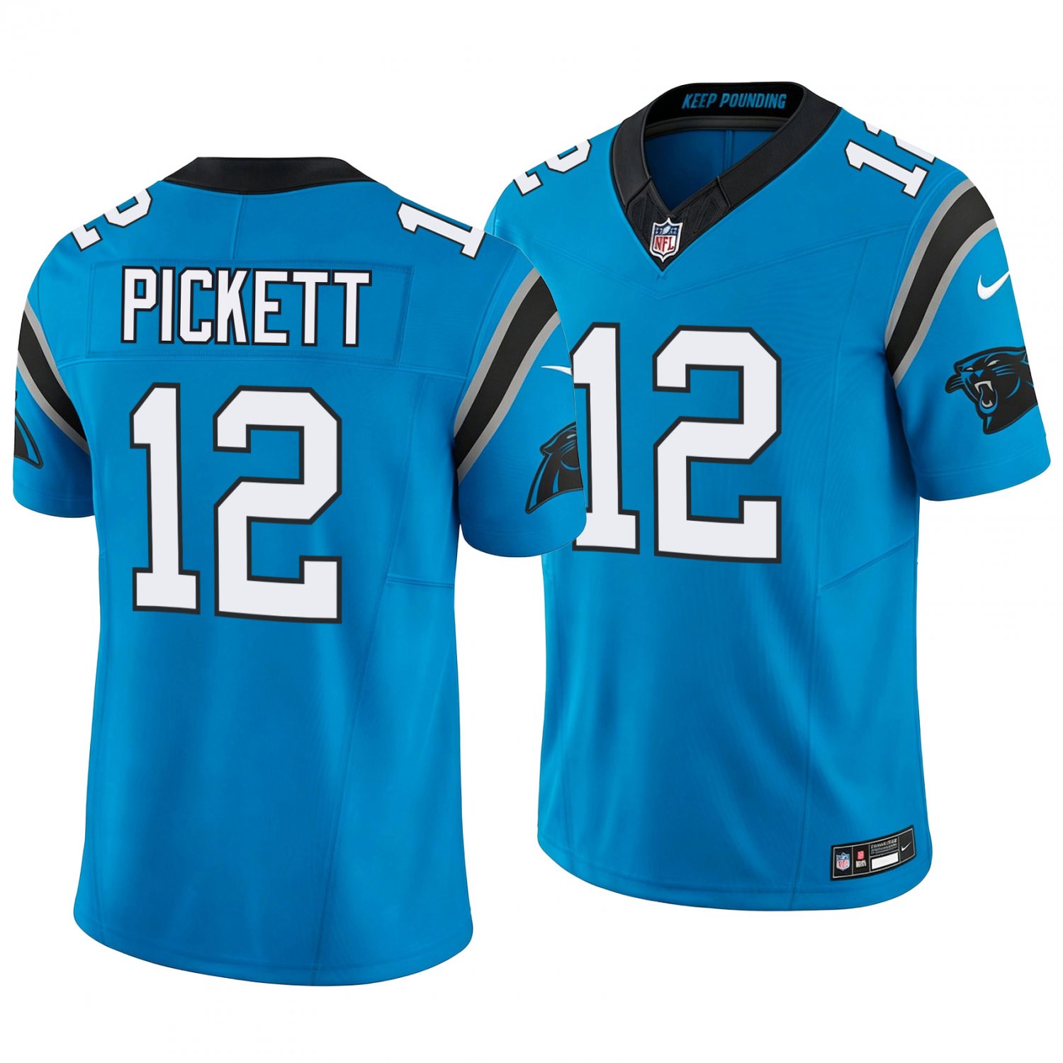 Carolina Panthers #12 Kenny Pickett Blue Men's&Youth Jersey