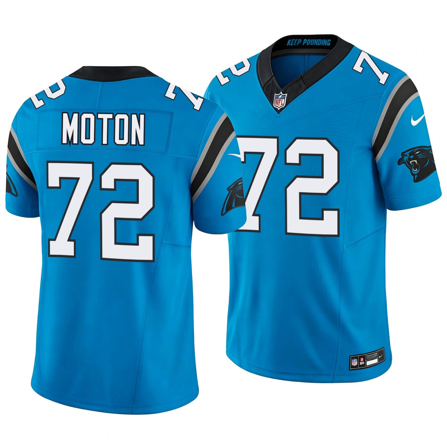 Carolina Panthers #72 Taylor Moton Blue Men's&Youth Jersey