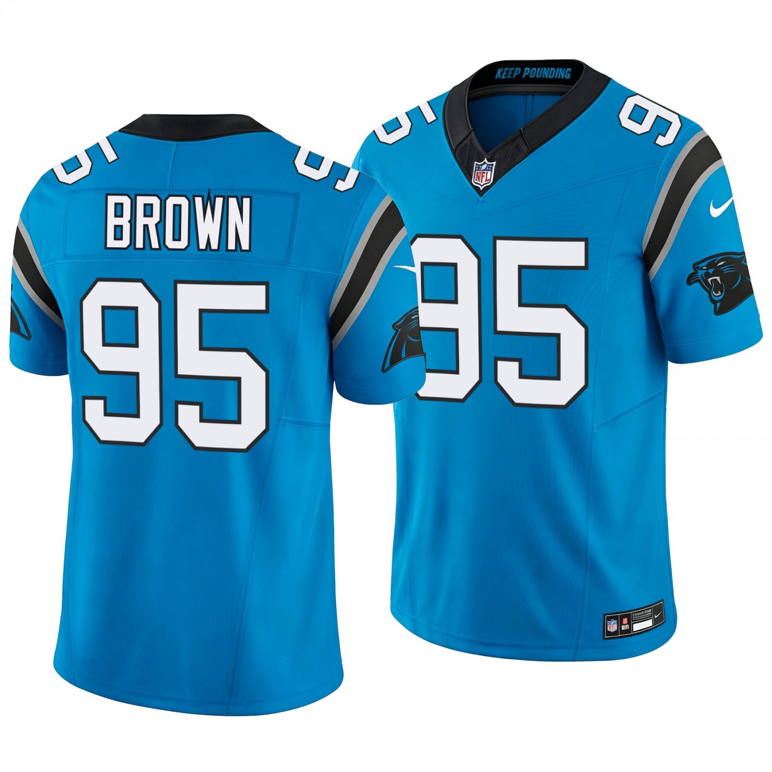 Carolina Panthers #95 Derrick Brown Blue Men's&Youth Jersey
