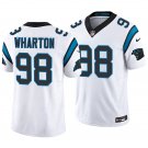 Carolina Panthers #98 Tershawn Wharton White Men's&Youth Jersey