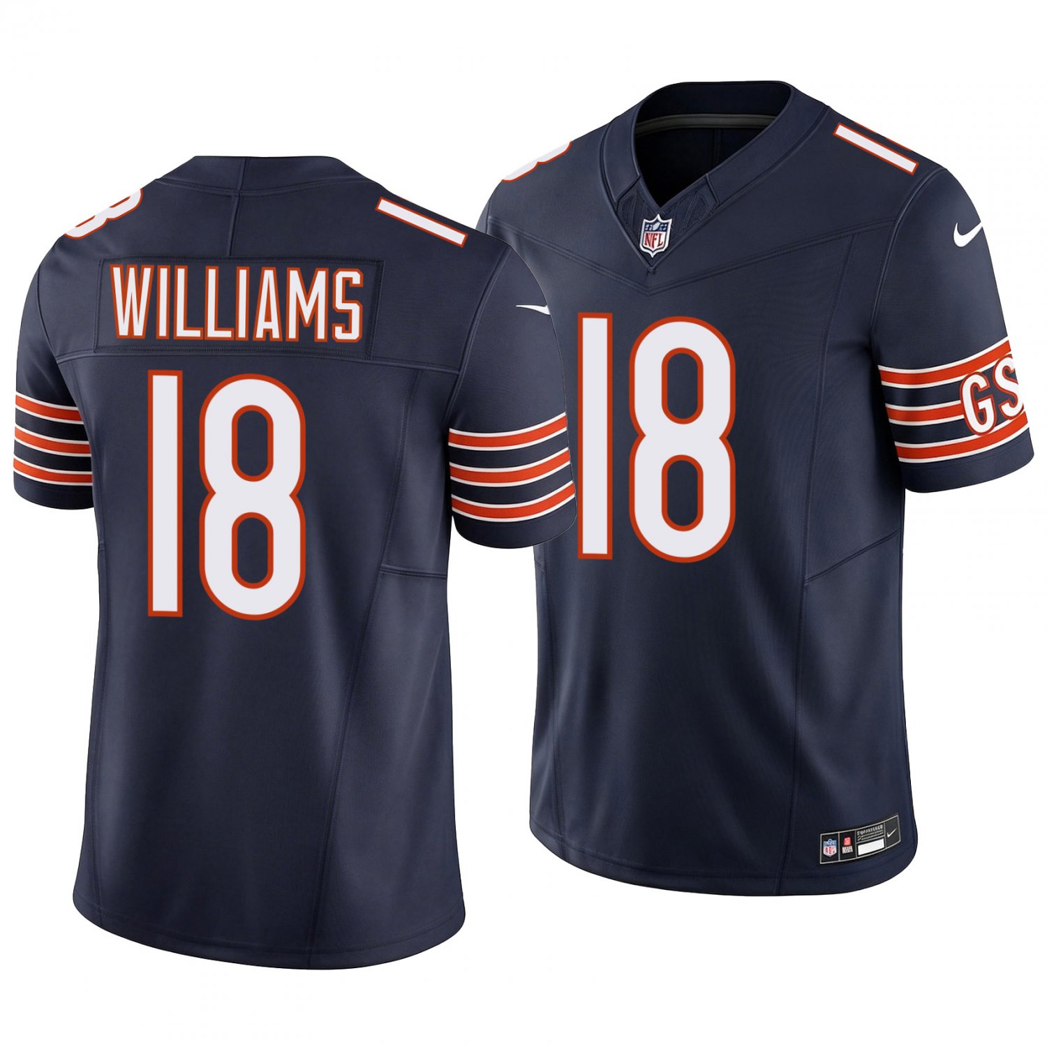 Chicago Bears #18 Caleb Williams Navy Men's&Youth Jersey