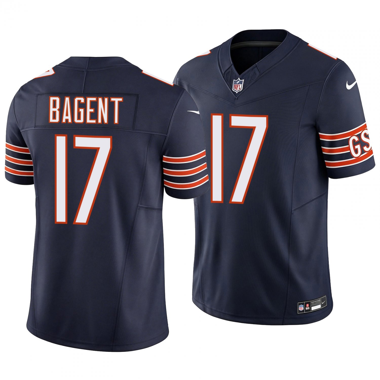 Chicago Bears #17 Tyson Bagent Navy Men's&Youth Jersey