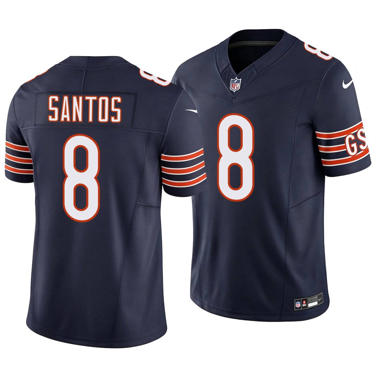 Chicago Bears #8 Cairo Santos Navy Men's&Youth Jersey
