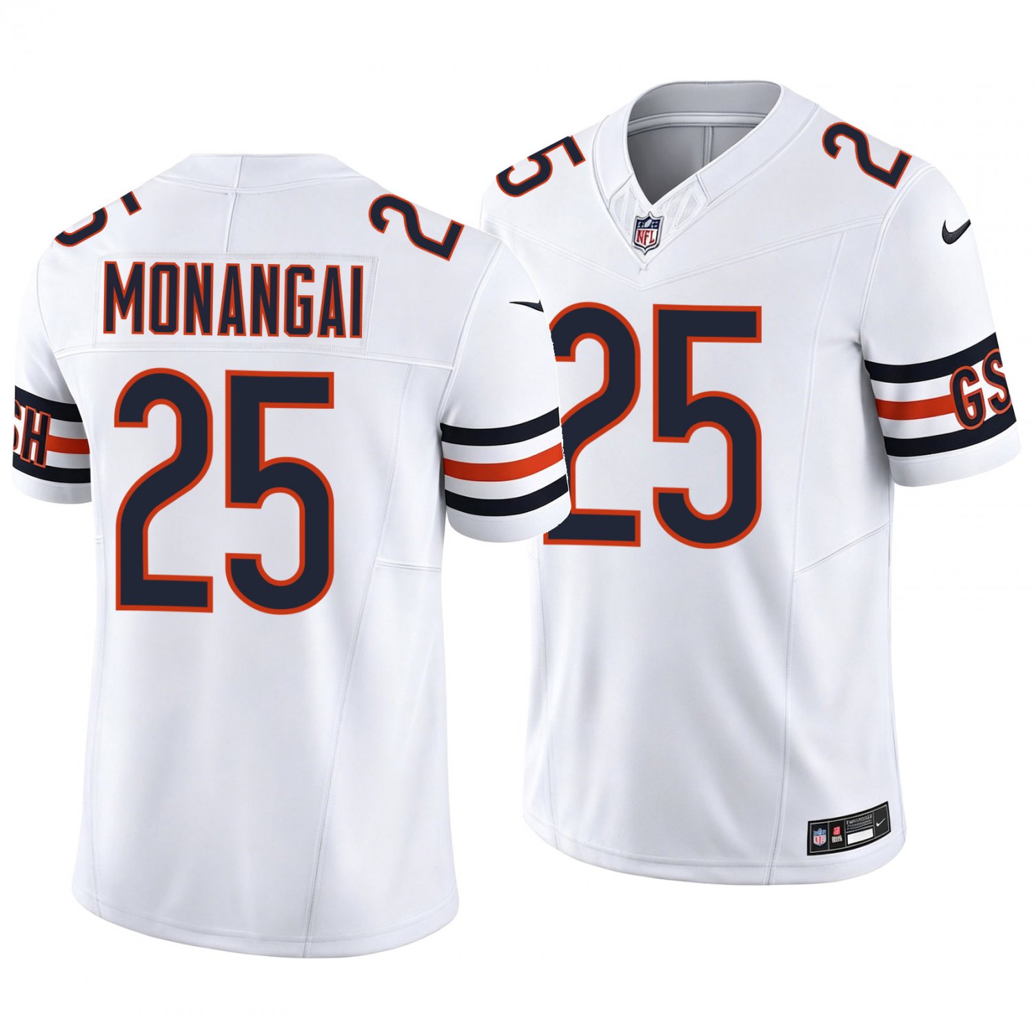 Chicago Bears #25 Kyle Monangai White Men's&Youth Jersey