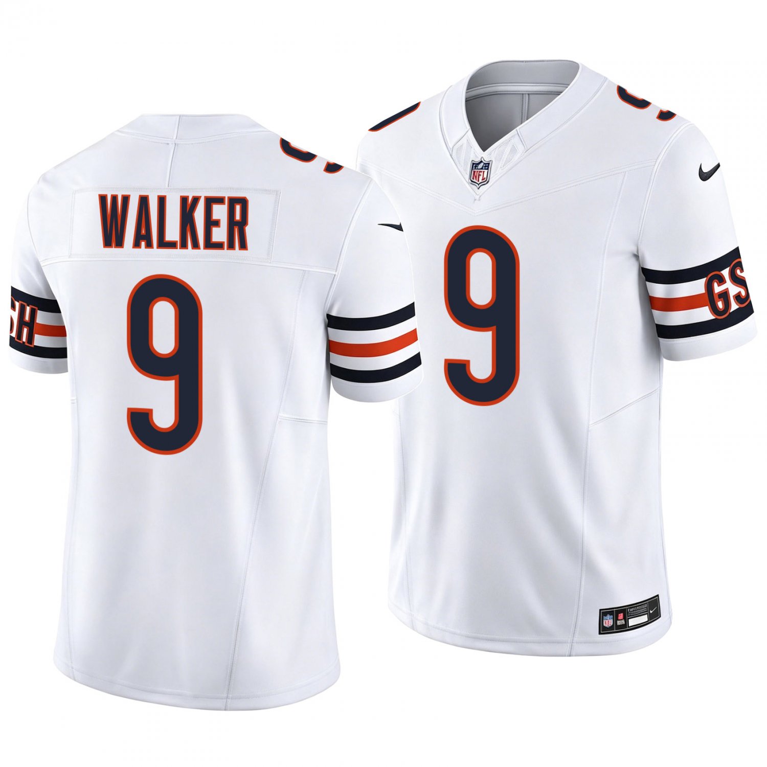 Chicago Bears #9 Jahdae Walker White Men's&Youth Jersey