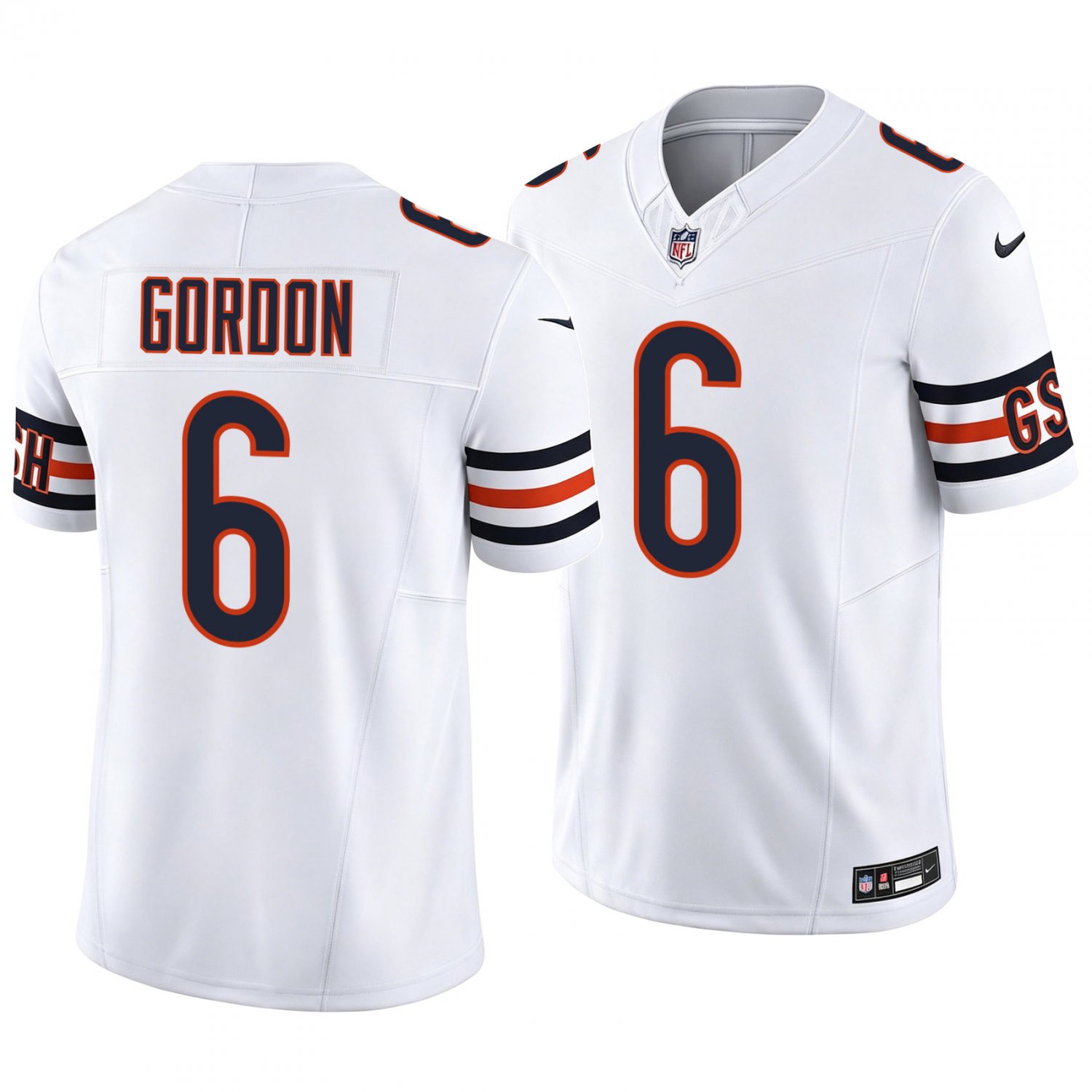 Chicago Bears #6 Kyler Gordon White Men's&Youth Jersey