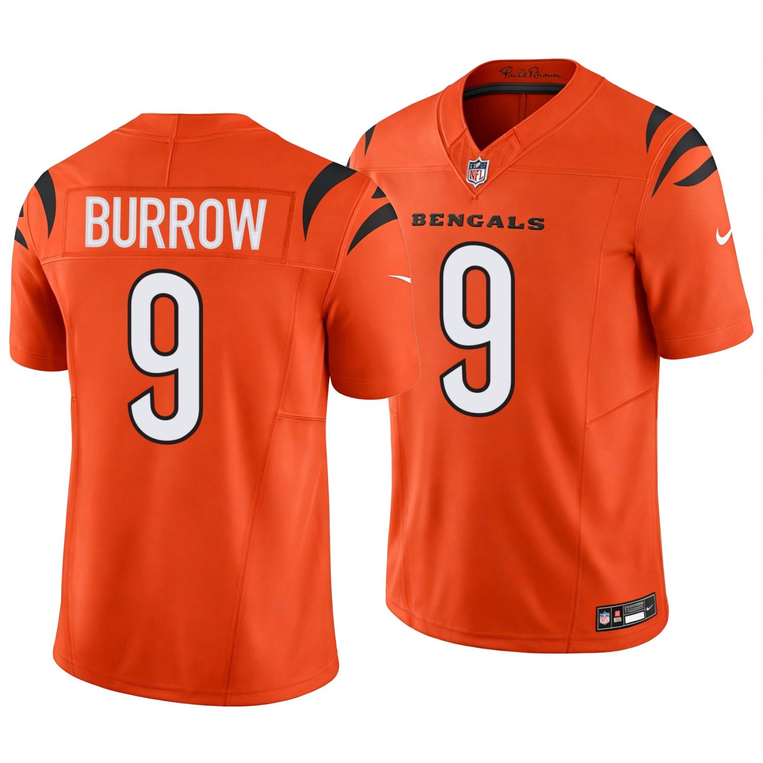 Cincinnati Bengals #9 Joe Burrow Orange Men's&Youth Jersey
