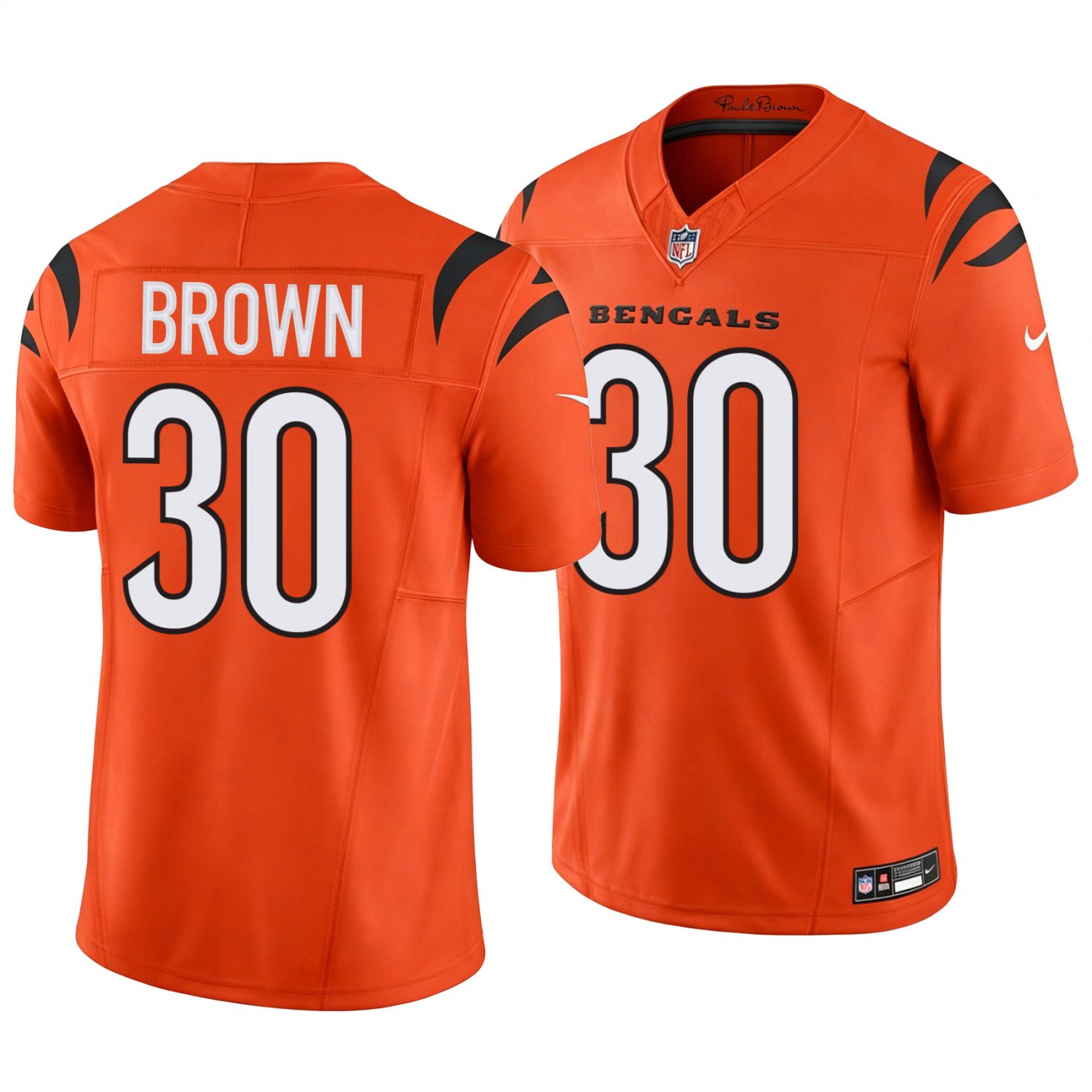 Cincinnati Bengals #30 Chase Brown Orange Men's&Youth Jersey