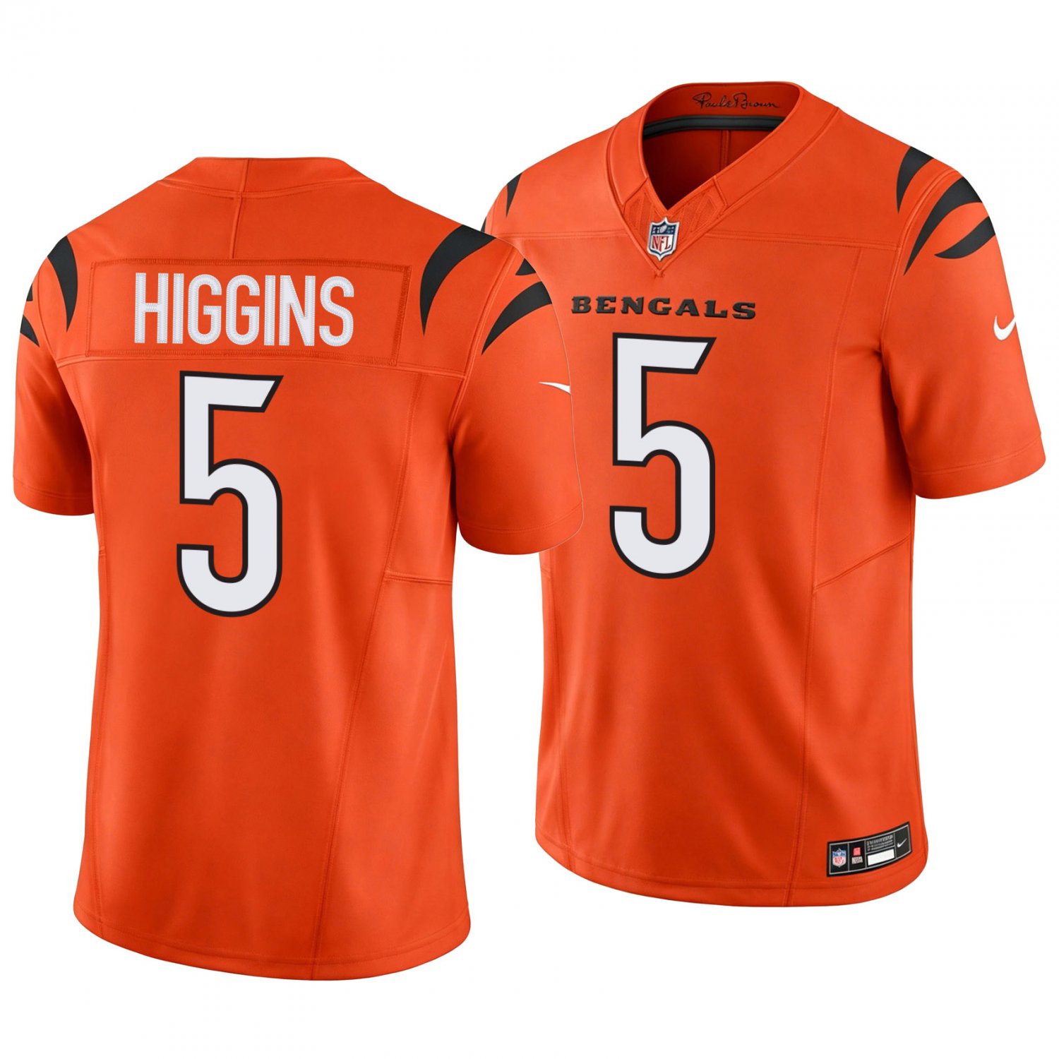 Cincinnati Bengals #5 Tee Higgins Orange Men's&Youth Jersey