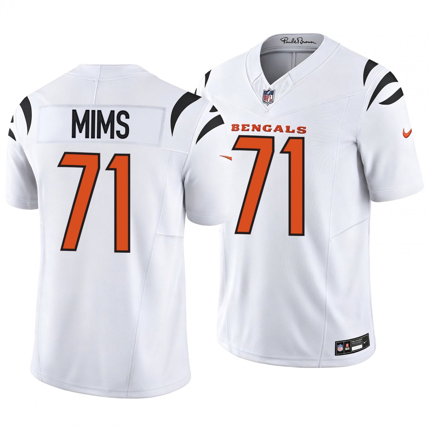 Cincinnati Bengals #71 Amarius Mims White Men's&Youth Jersey