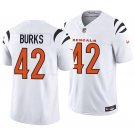 Cincinnati Bengals #42 Oren Burks White Men's&Youth Jersey
