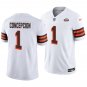 Cleveland Browns #1 KC Concepcion White Throwback Men's&Youth Jersey