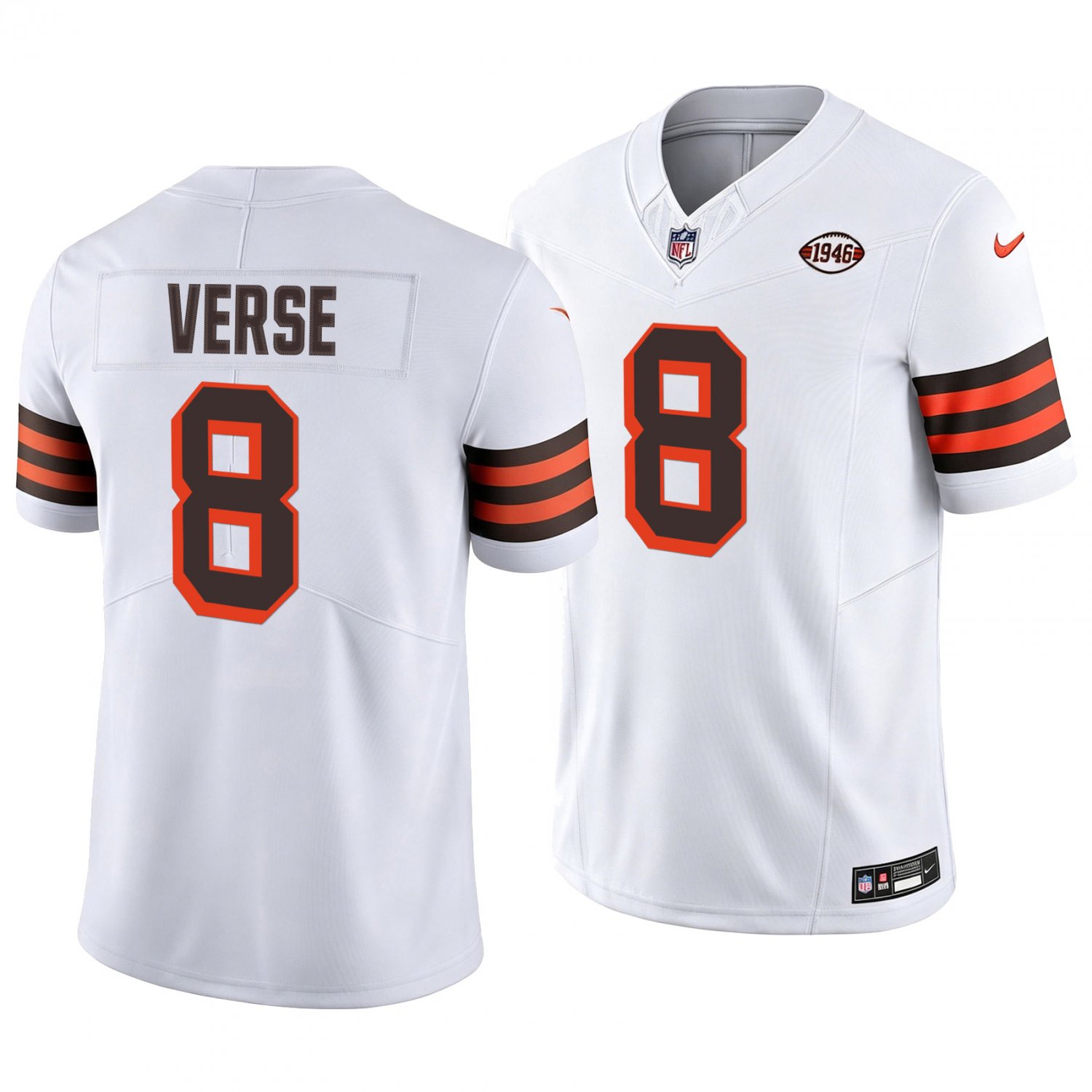 Cleveland Browns #8 Jared Verse White Throwback Men's&Youth Jersey