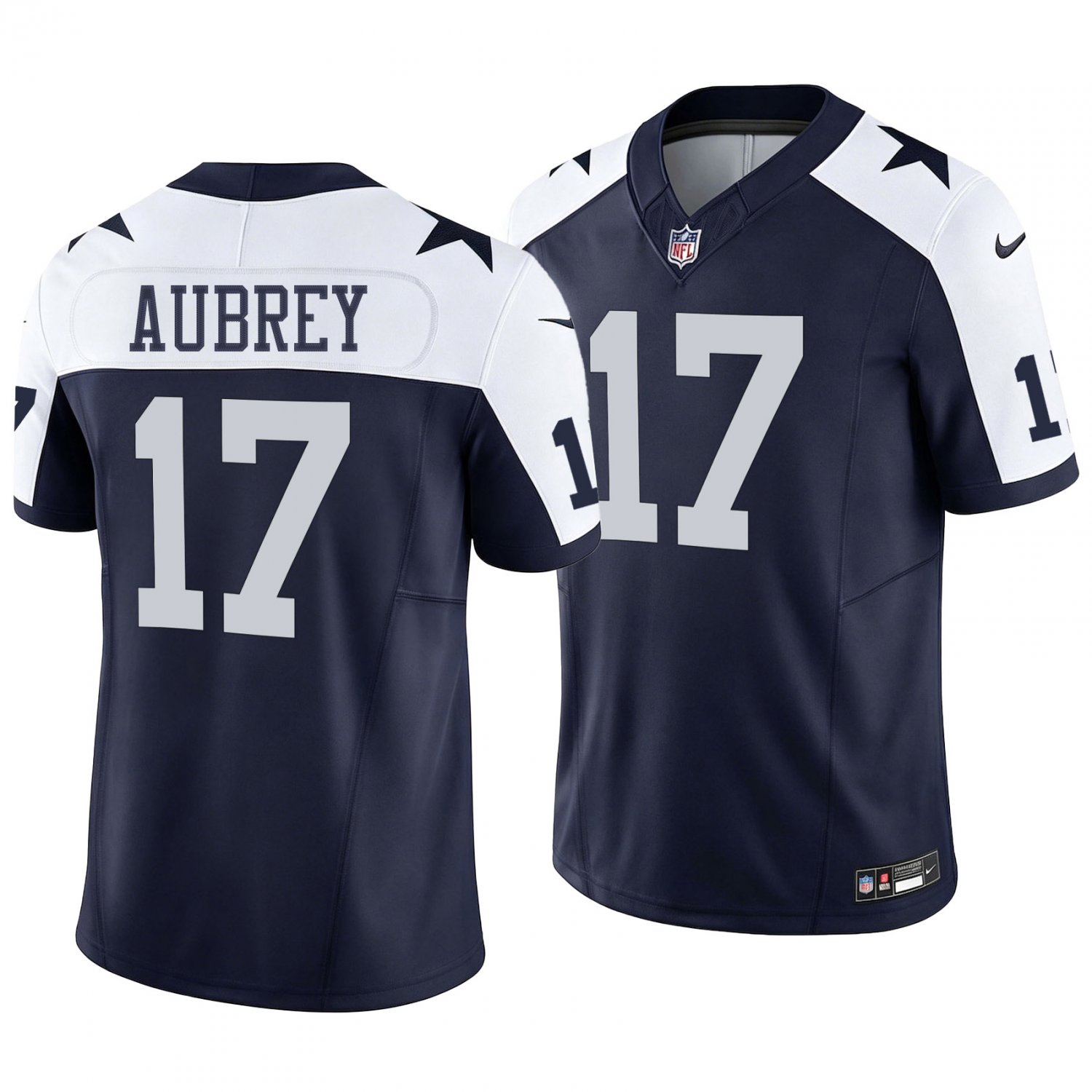 Dallas Cowboys #17 Brandon Aubrey Navy Alternate Men's&Youth Jersey
