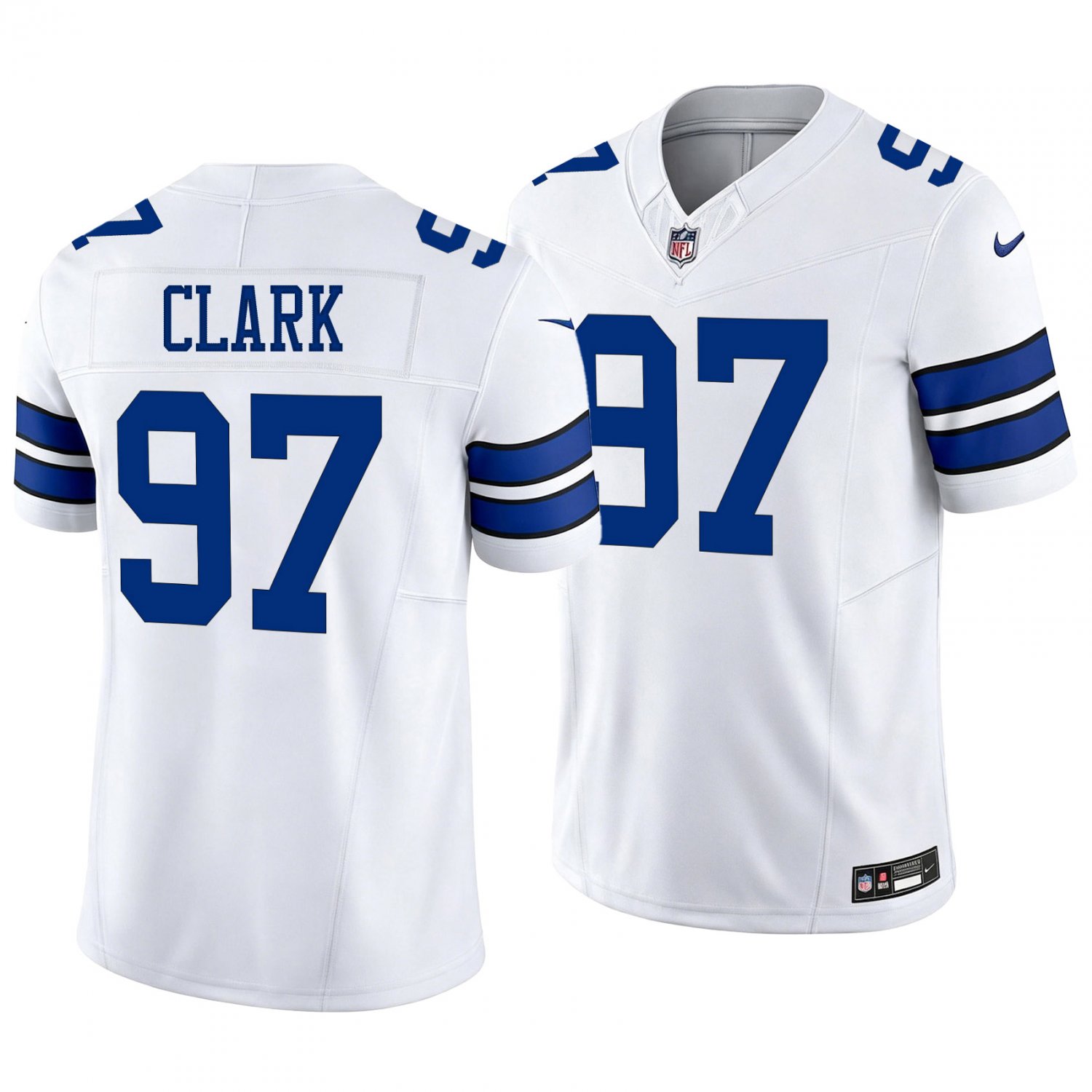 Dallas Cowboys #97 Kenny Clark White Men's&Youth Jersey
