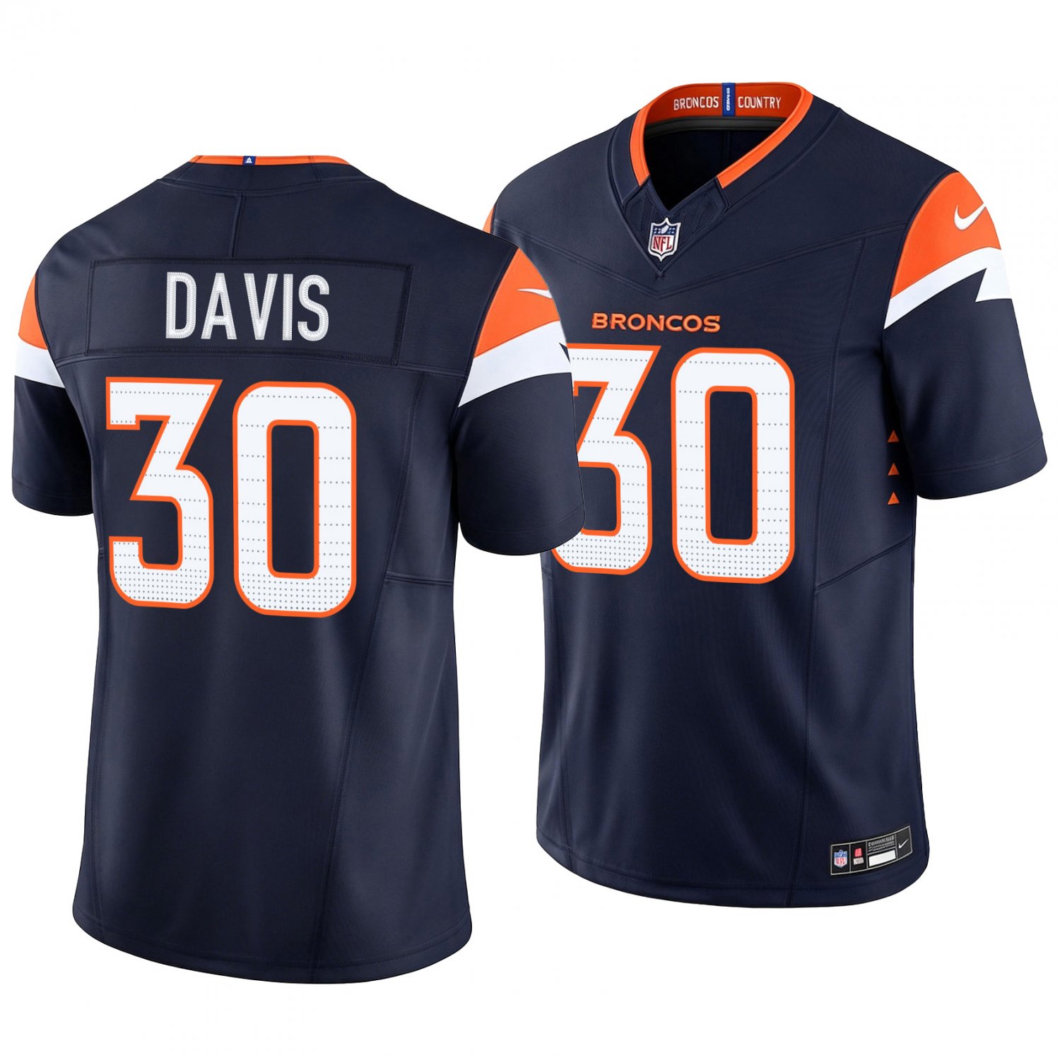 Denver Broncos #30 Terrell Davis Navy Men's&Youth Jersey
