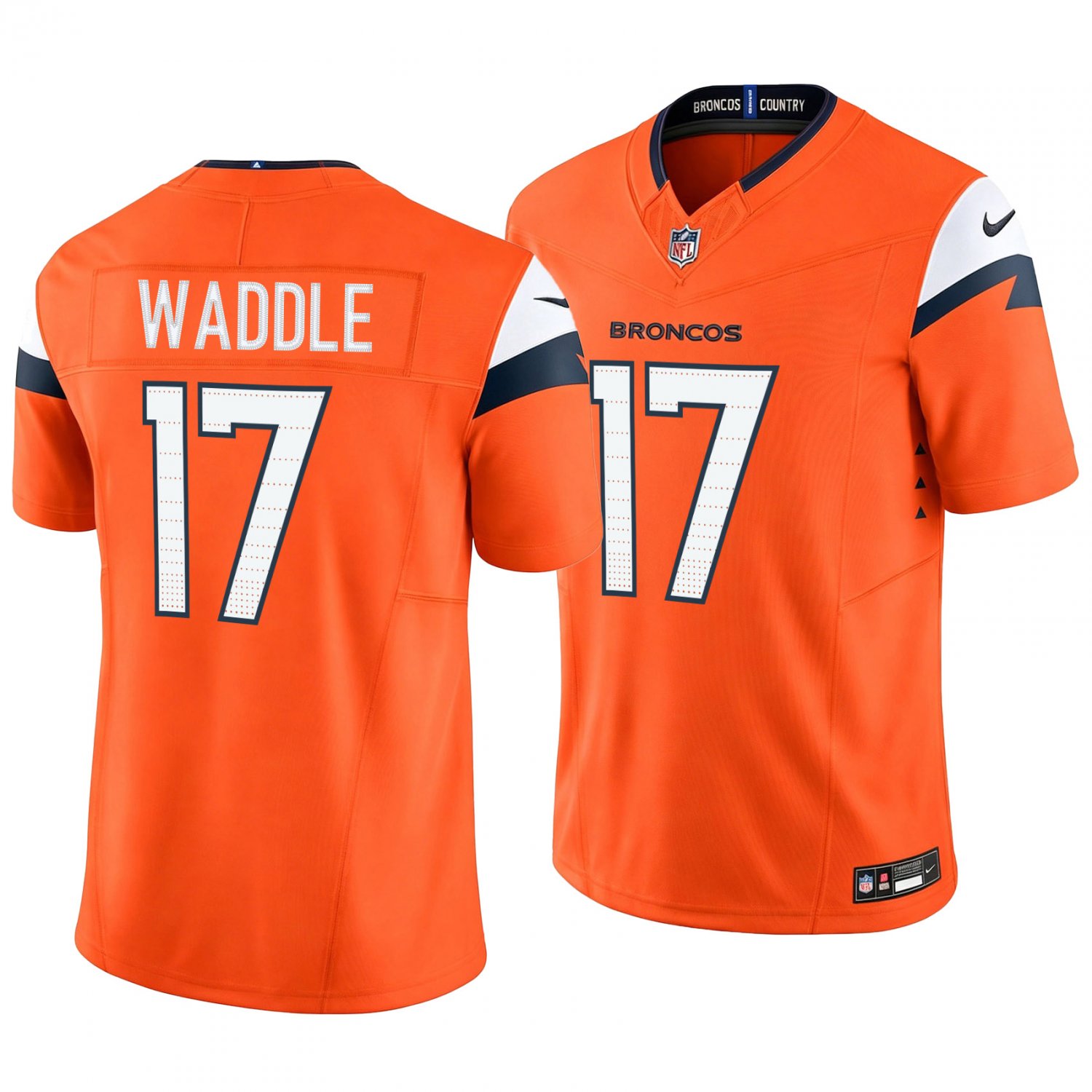 Denver Broncos #17 Jaylen Waddle Orange Men's&Youth Jersey