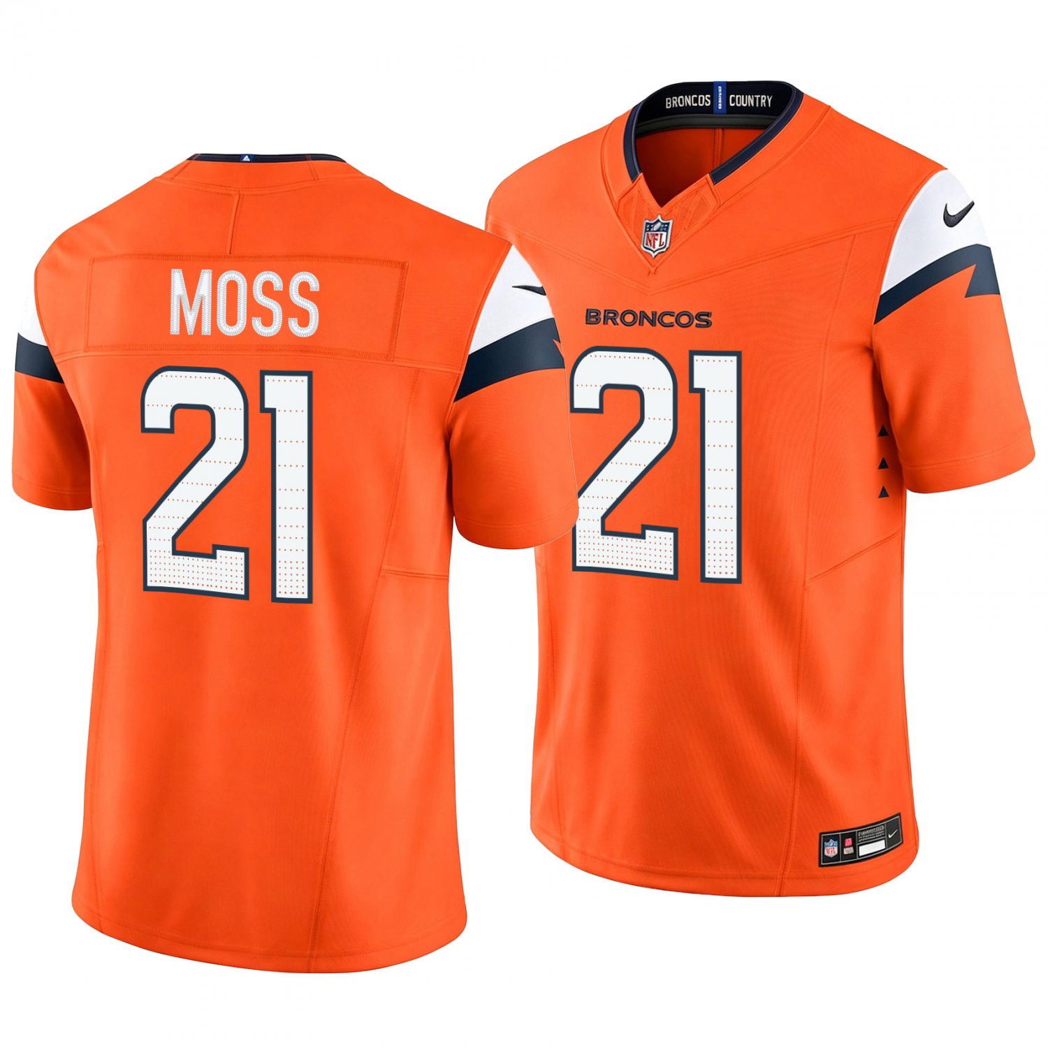 Denver Broncos #21 Riley Moss Orange Men's&Youth Jersey