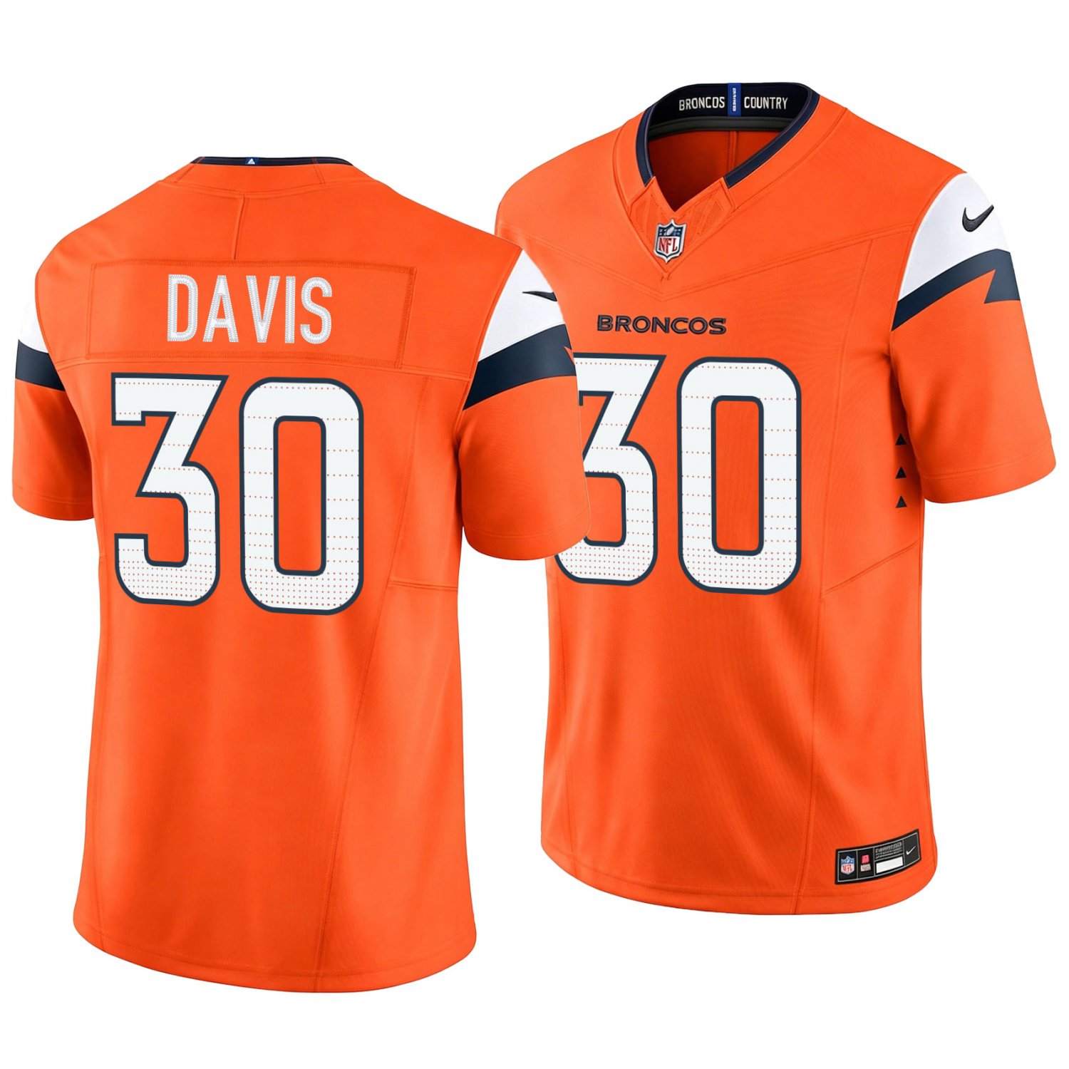 Denver Broncos #30 Terrell Davis Orange Men's&Youth Jersey