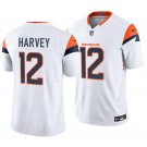 Denver Broncos #12 RJ Harvey White Men's&Youth Jersey