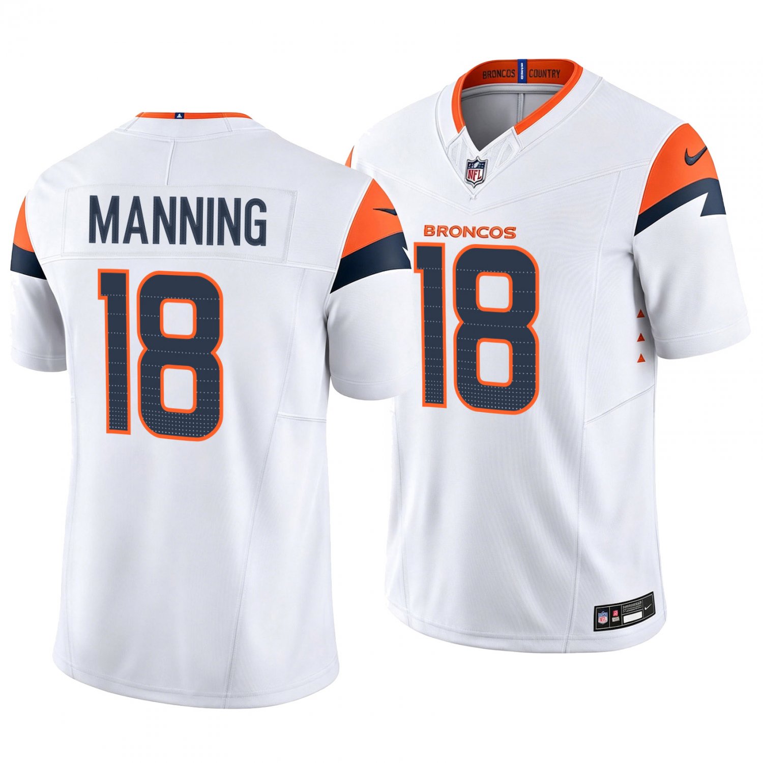 Denver Broncos #18 Peyton Manning White Men's&Youth Jersey