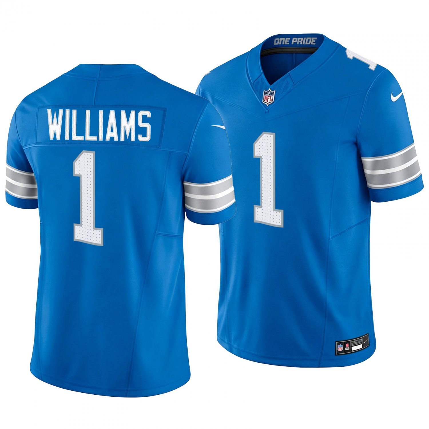 Detroit Lions #1 Jameson Williams Blue Men's&Youth Jersey