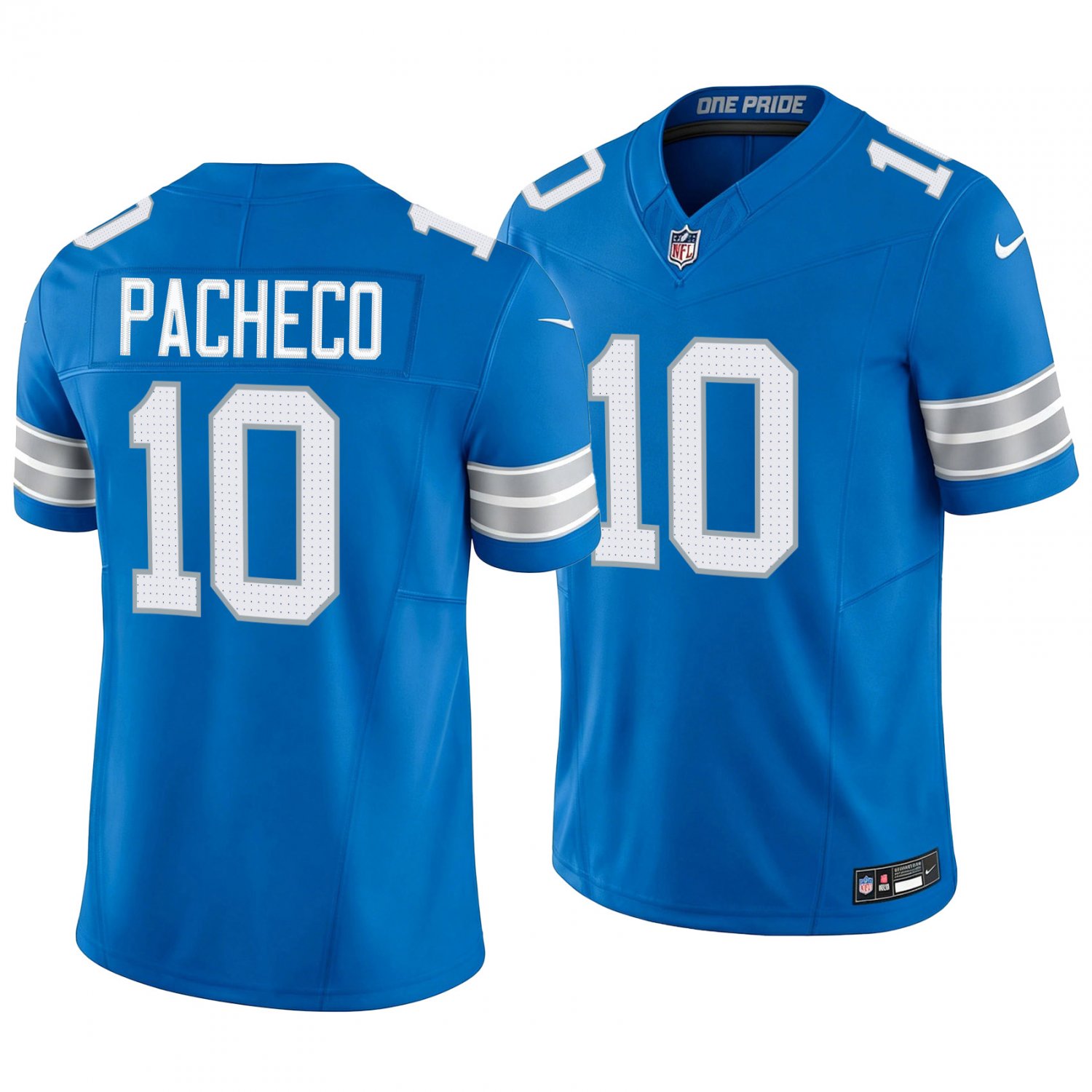 Detroit Lions #10 Isiah Pacheco Blue Men's&Youth Jersey