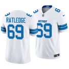 Detroit Lions #69 Tate Ratledge White Men's&Youth Jersey