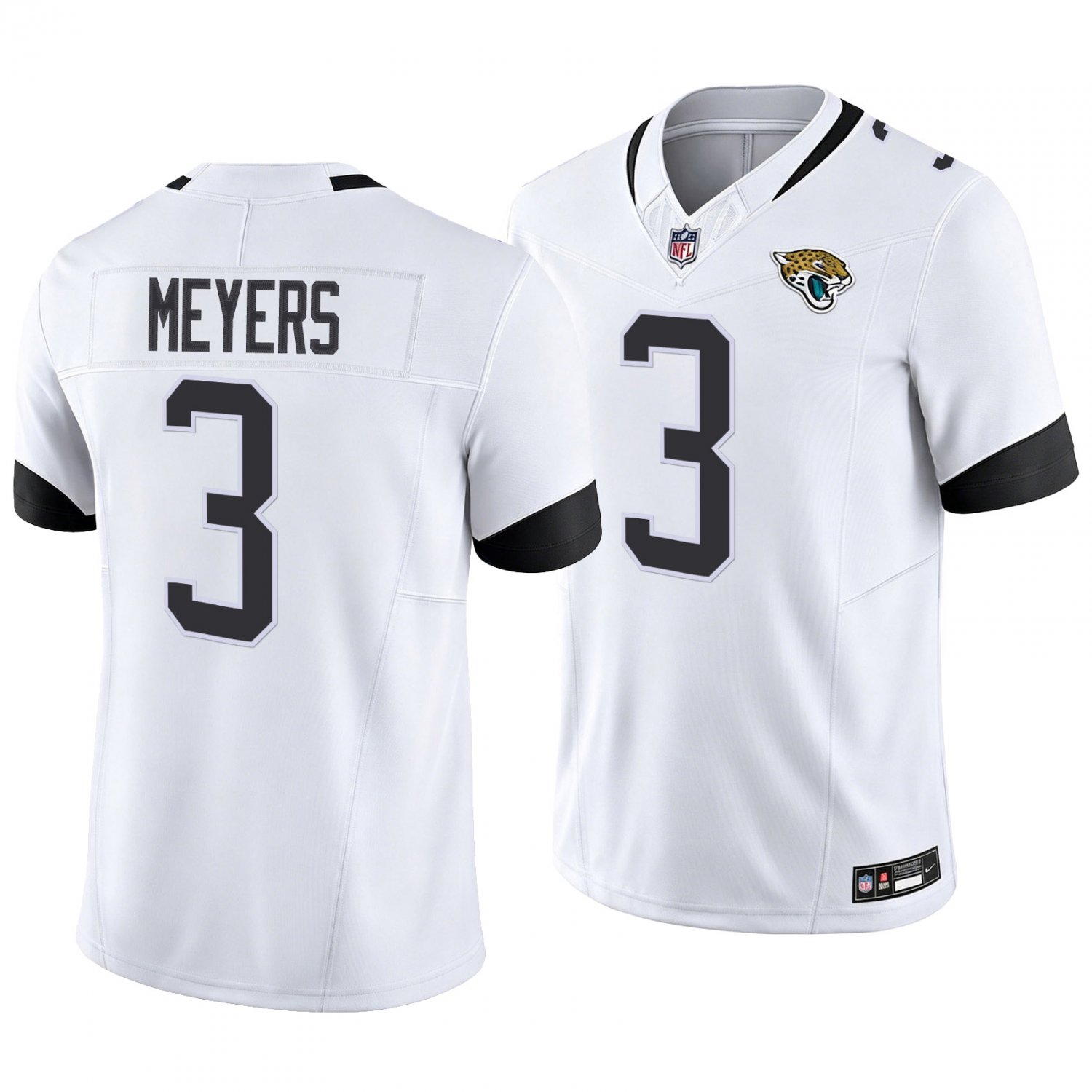 Jacksonville Jaguars #3 Jakobi Meyers White Men's&Youth Jersey