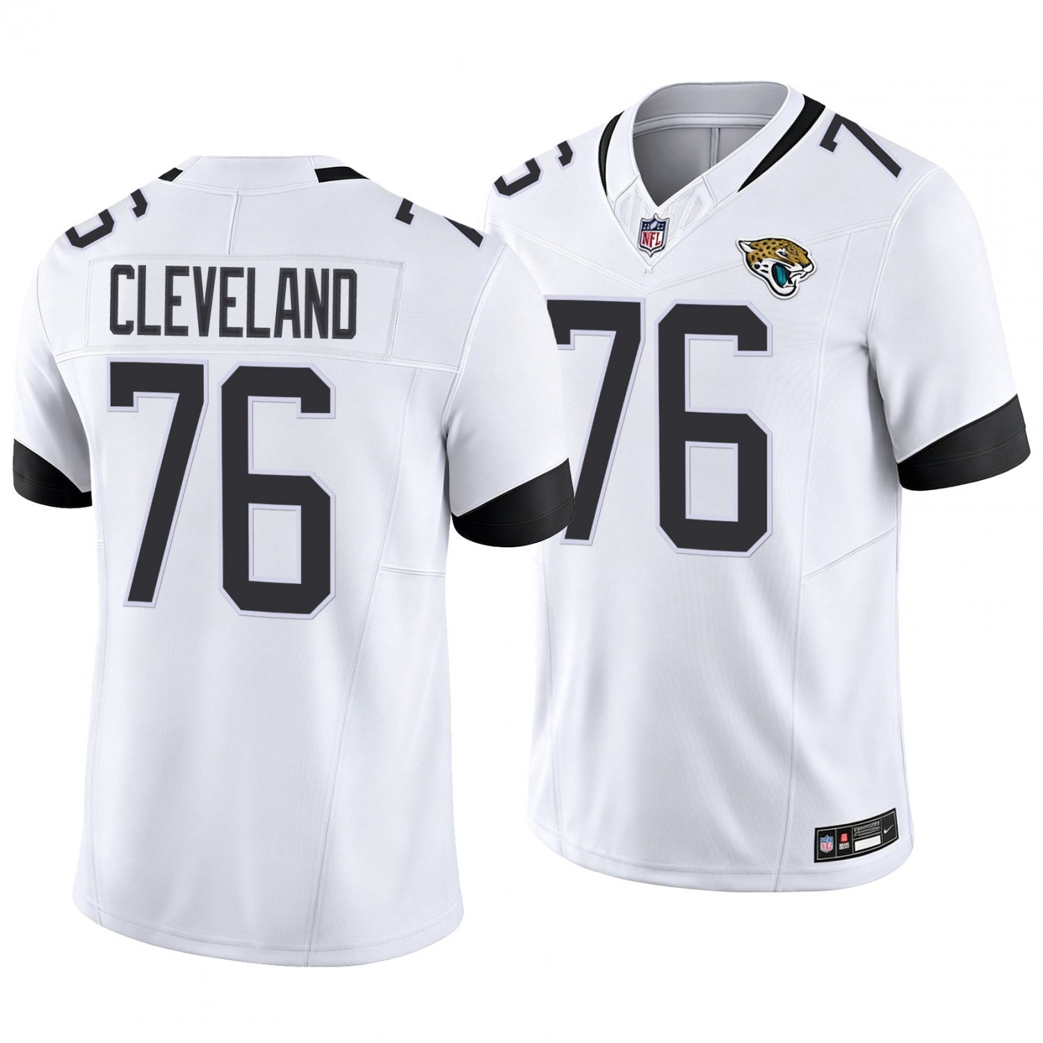 Jacksonville Jaguars #76 Ezra Cleveland White Men's&Youth Jersey