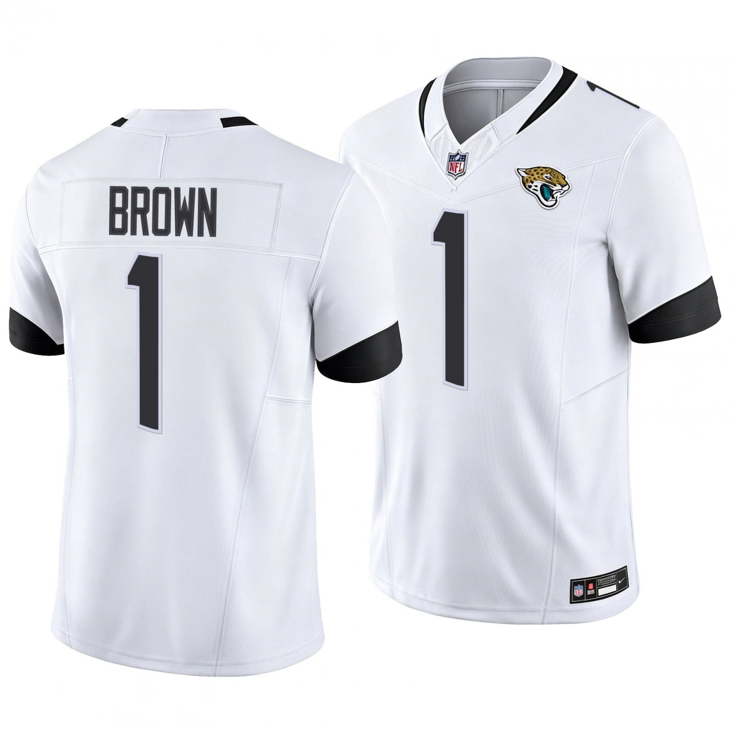 Jacksonville Jaguars #1 Montaric Brown White Men's&Youth Jersey