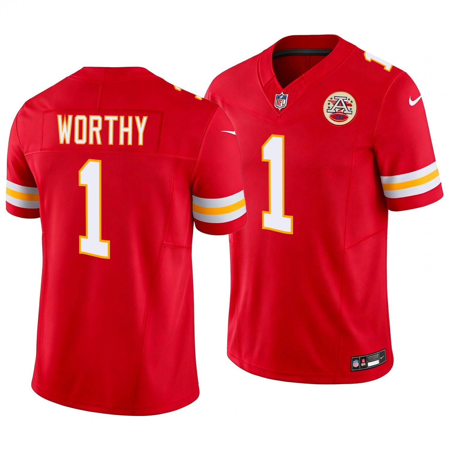 Kansas City Chiefs #1 Xavier Worthy Red Men's&Youth Jersey