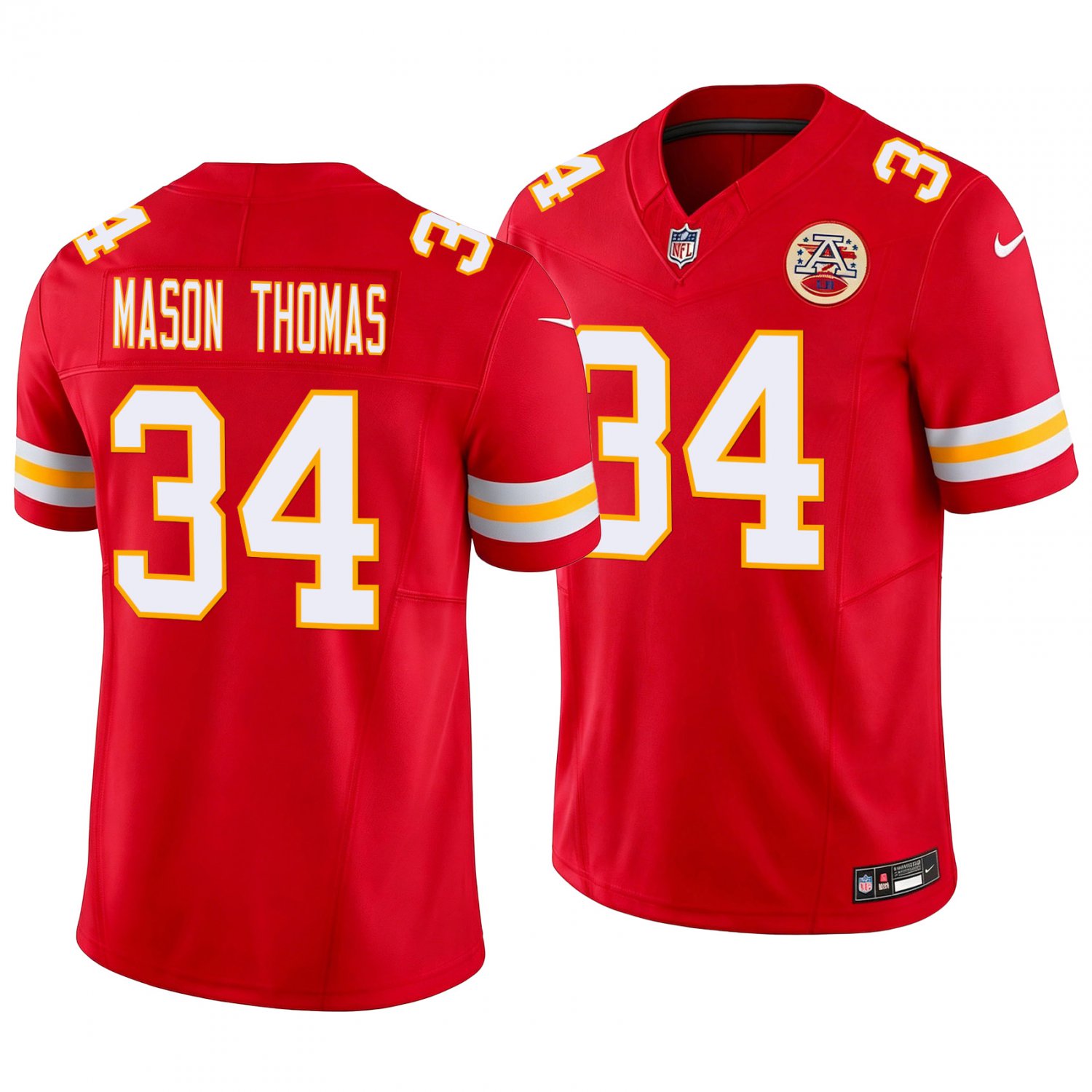 Kansas City Chiefs #34 R Mason Thomas Red Men's&Youth Jersey