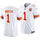 Kansas City Chiefs #1 Xavier Worthy White Men's&Youth Jersey