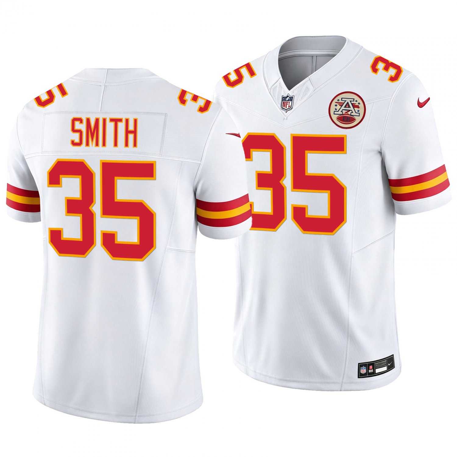Kansas City Chiefs #35 EJ Smith White Men's&Youth Jersey