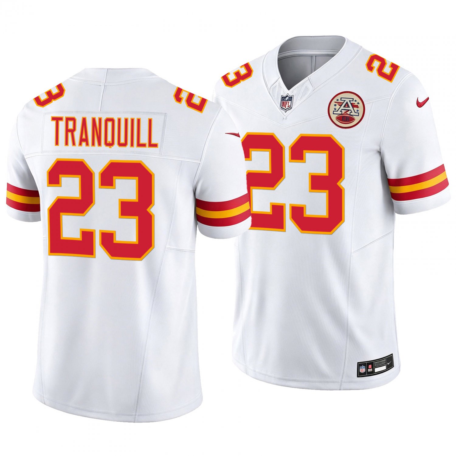 Kansas City Chiefs #23 Drue Tranquill White Men's&Youth Jersey