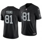 Las Vegas Raiders #81 Dareke Young Black Men's&Youth Jersey