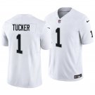 Las Vegas Raiders #1 Tre Tucker White Men's&Youth Jersey