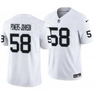 Las Vegas Raiders #58 Jackson Powers-Johnson White Men's&Youth Jersey
