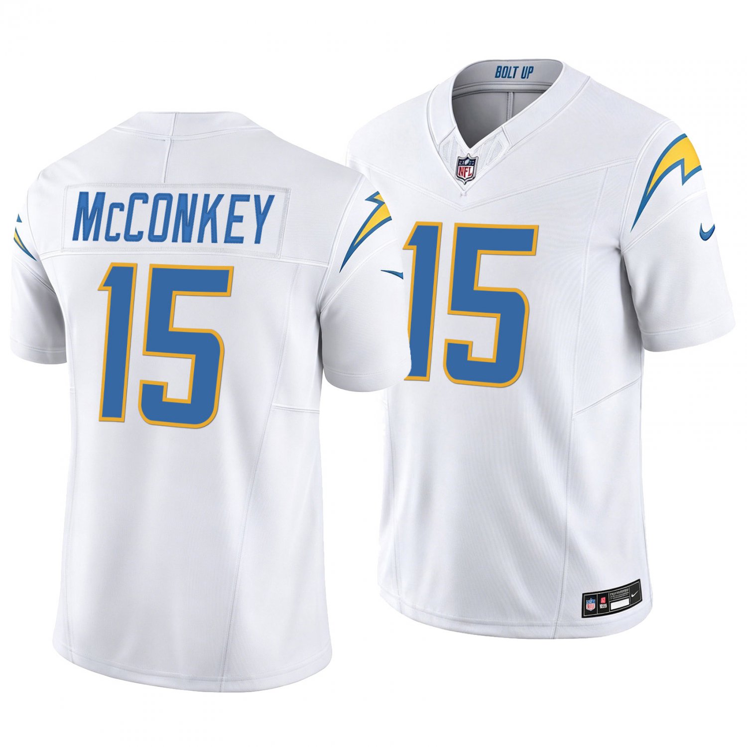 Los Angeles Chargers #15 Ladd McConkey White Men's&Youth Jersey