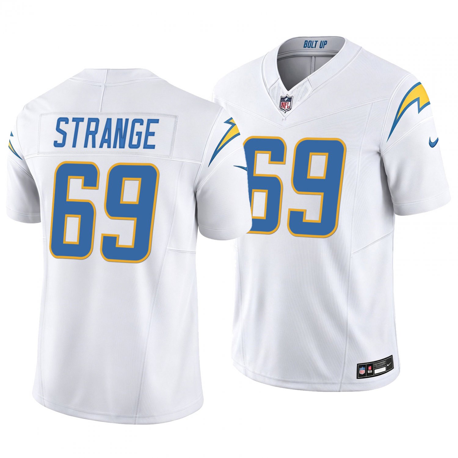 Los Angeles Chargers #69 Cole Strange White Men's&Youth Jersey