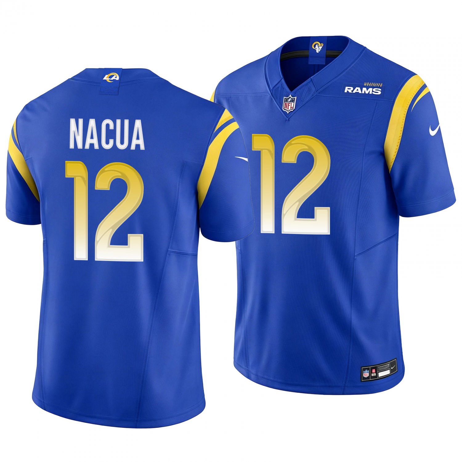 Los Angeles Rams #12 Puka Nacua Royal Blue Men's&Youth Jersey