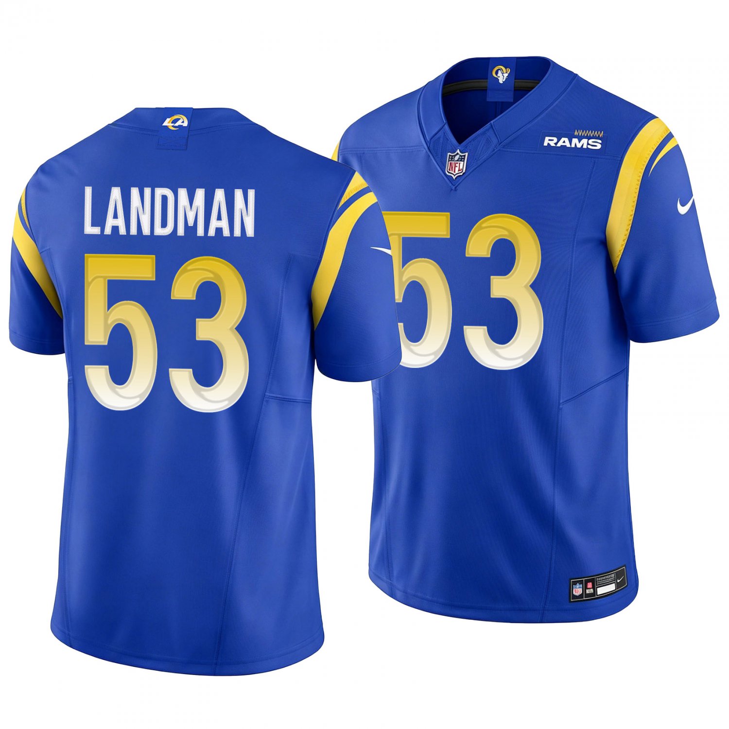 Los Angeles Rams #53 Nate Landman Royal Blue Men's&Youth Jersey