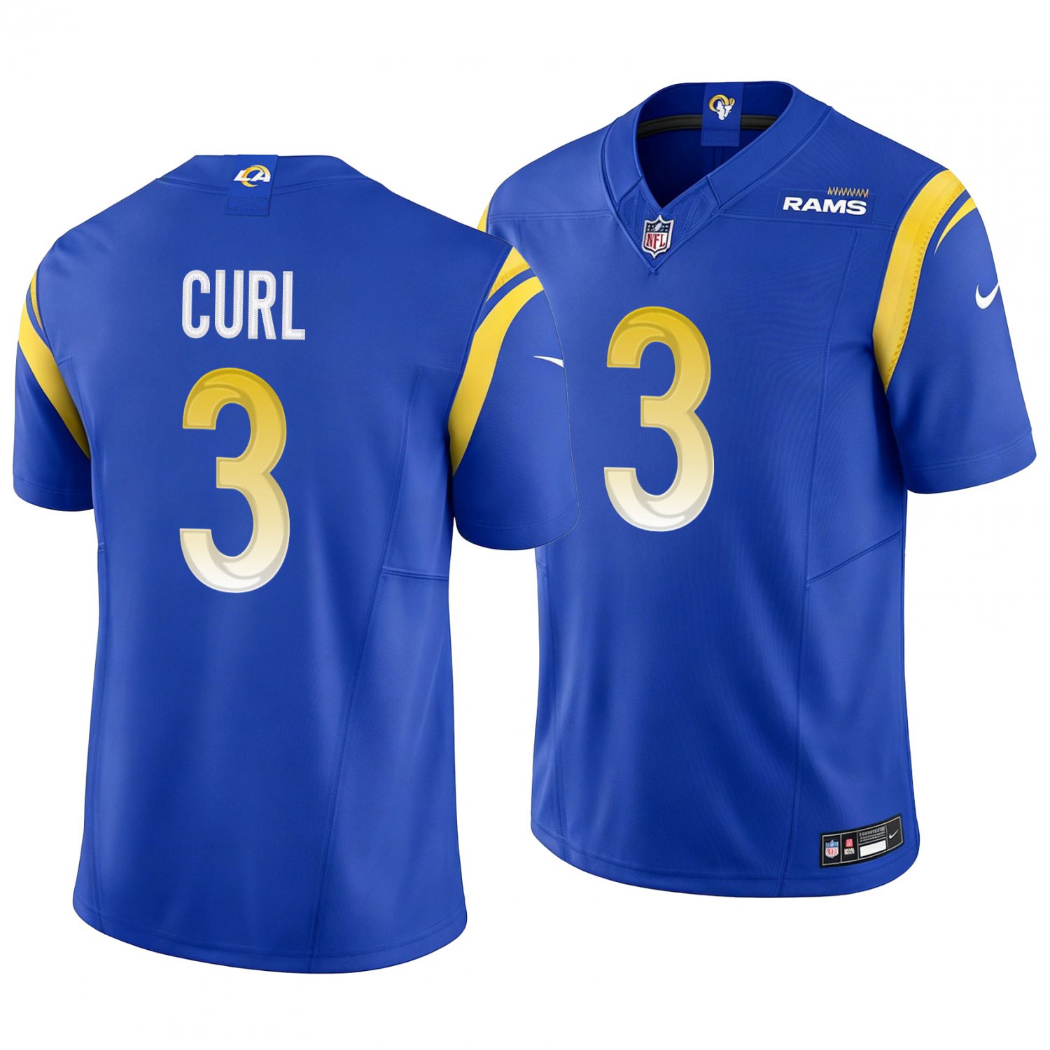 Los Angeles Rams #3 Kamren Curl Royal Blue Men's&Youth Jersey