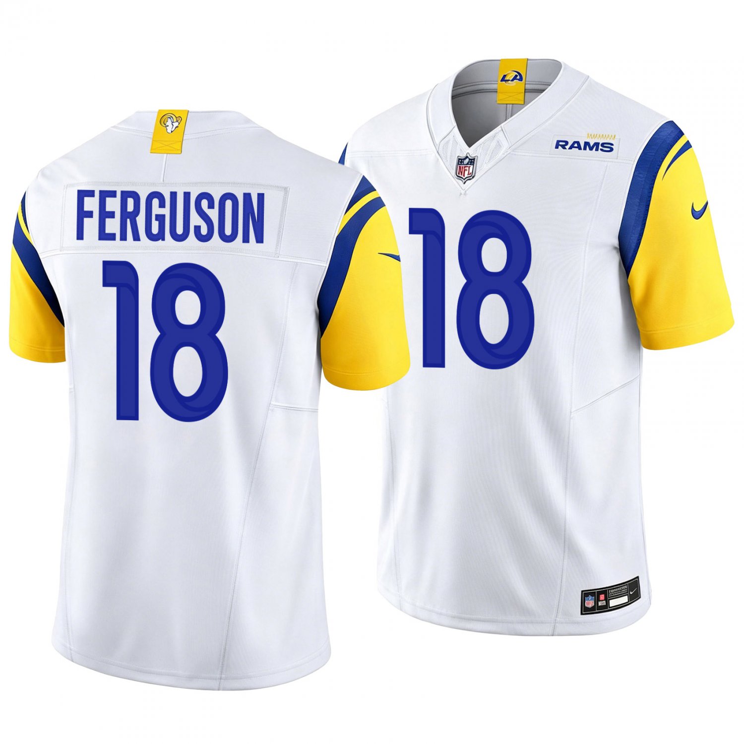 Los Angeles Rams #18 Terrance Ferguson White Men's&Youth Jersey