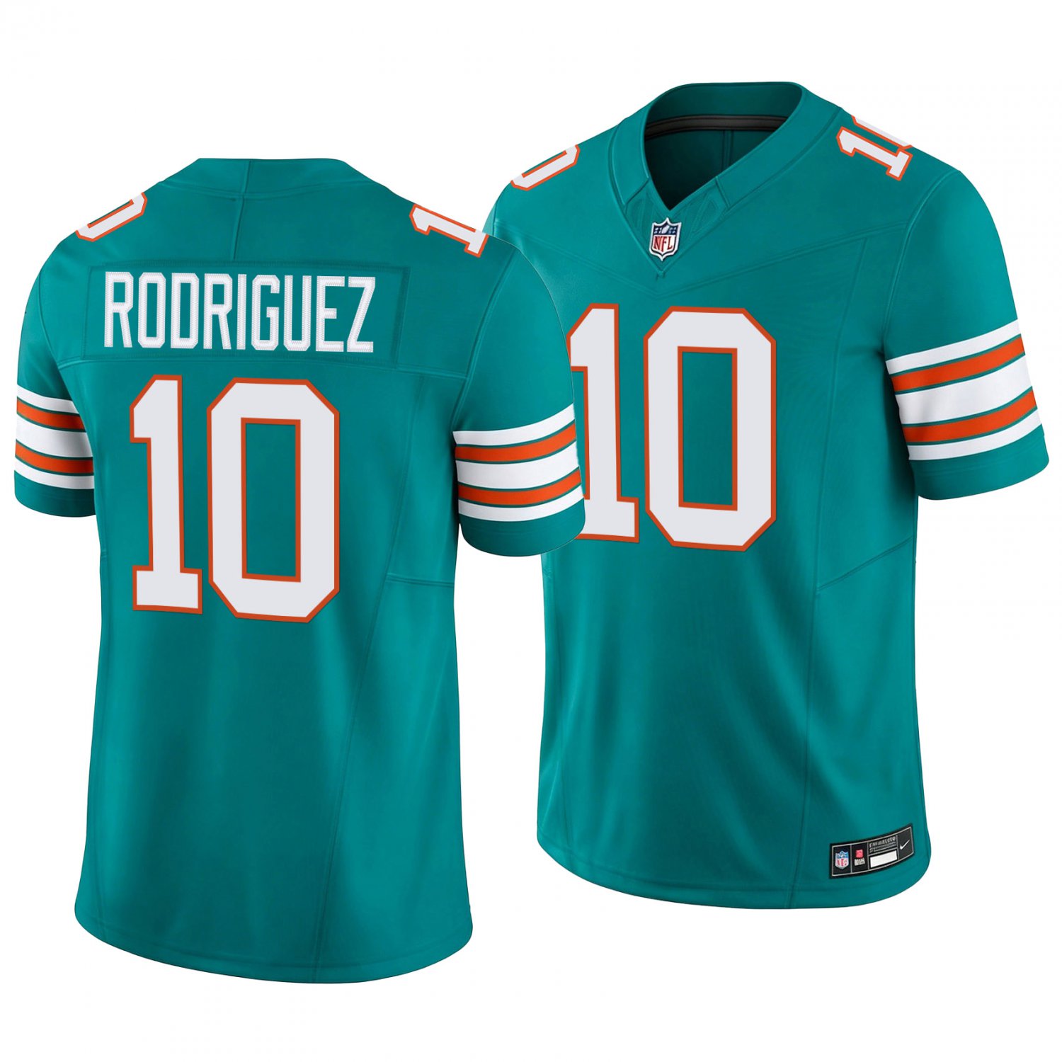 Miami Dolphins #10 Jacob Rodriguez Aqua Throwback Men's&Youth Jersey
