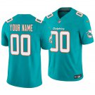 Miami Dolphins #00 Custom Name And Number Aqua Men's&Youth Jersey